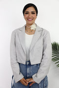 Grey linen blazer