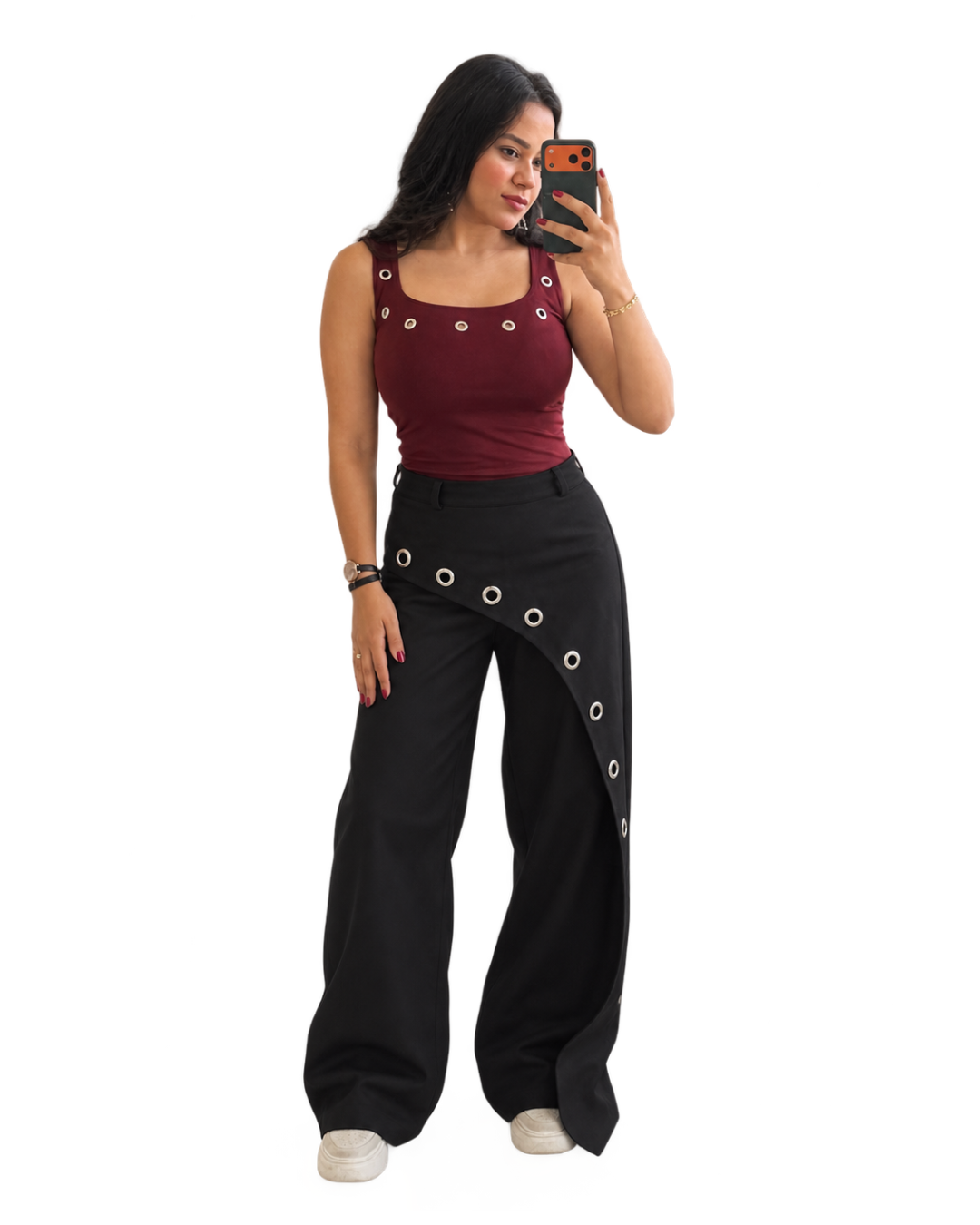 Black Denim fusion pants